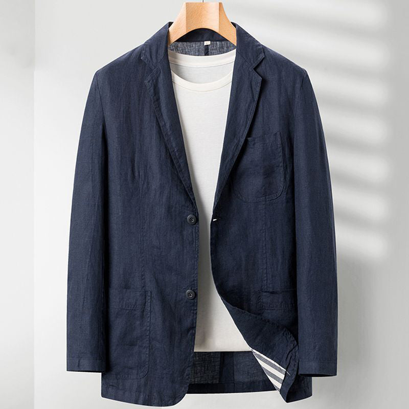 Le Ciel Rayé Linen Blazer by Franco Bianchi