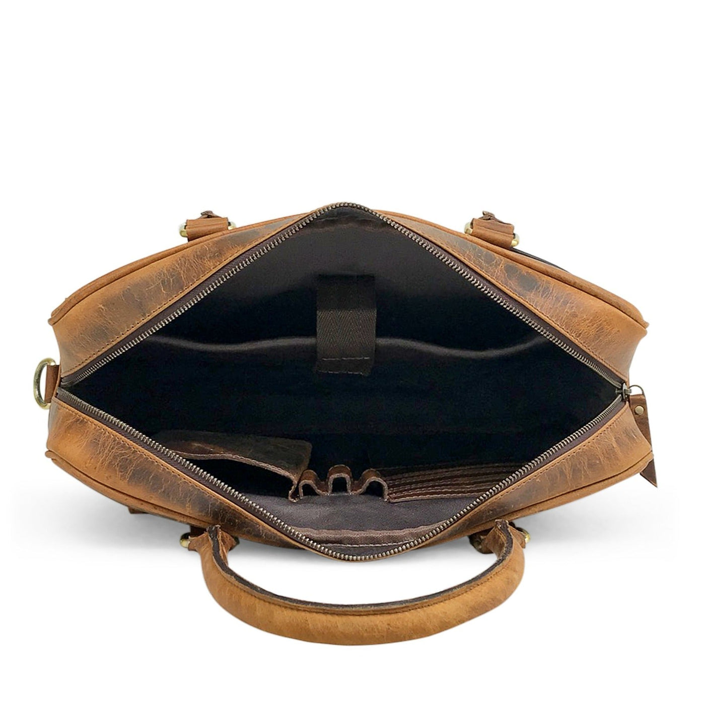 Hunter Brown Leather Laptop Bag