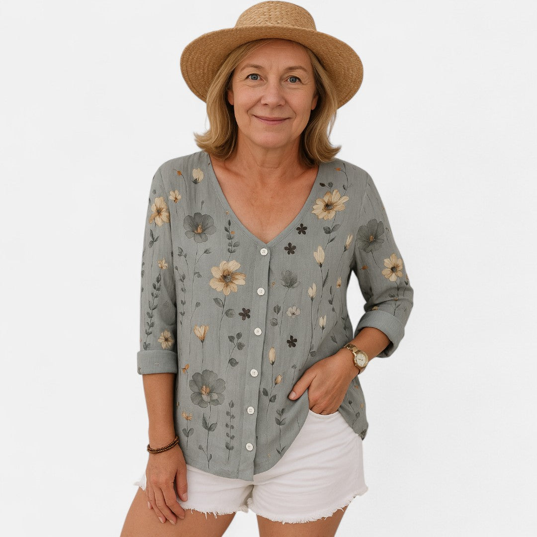 NORTHLINE STUDIO™ | Loose-Fit Floral Top