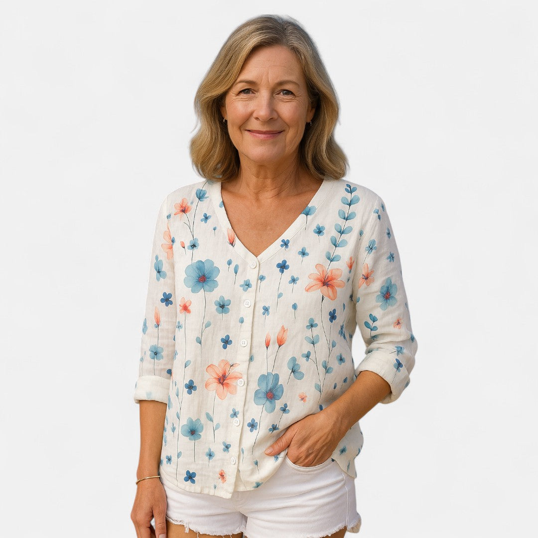NORTHLINE STUDIO™ | Loose-Fit Floral Top