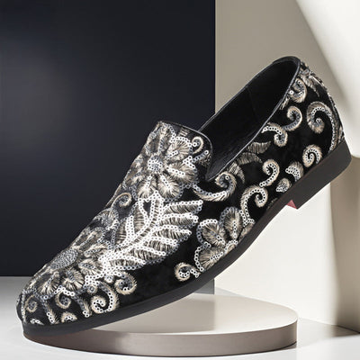 Verona Embroidered Velvet Loafers