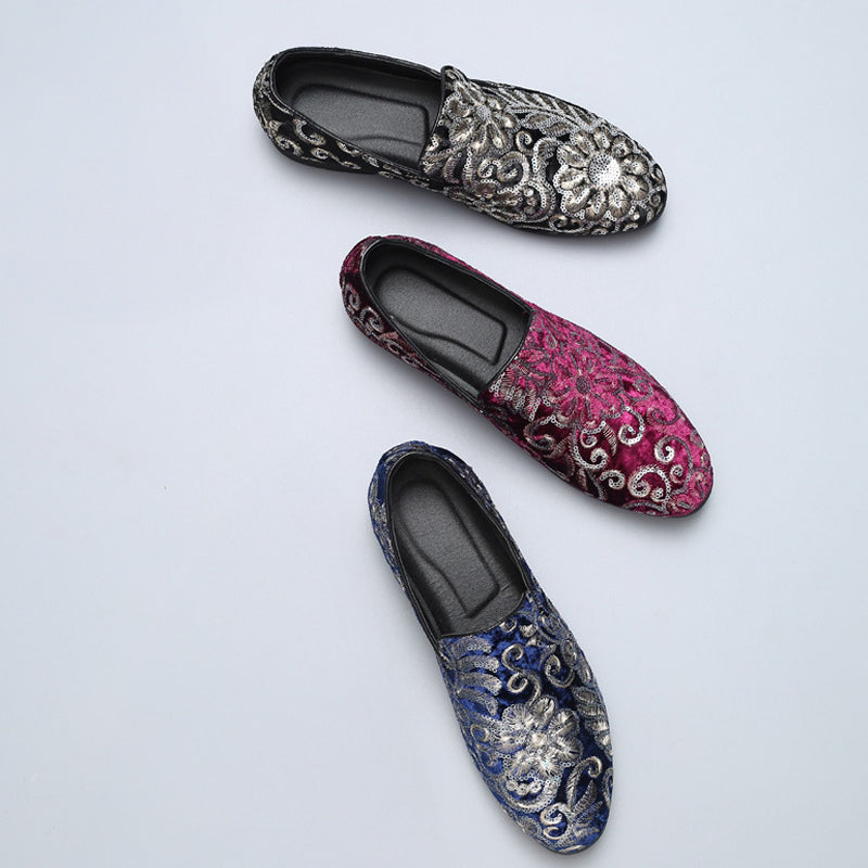 Verona Embroidered Velvet Loafers