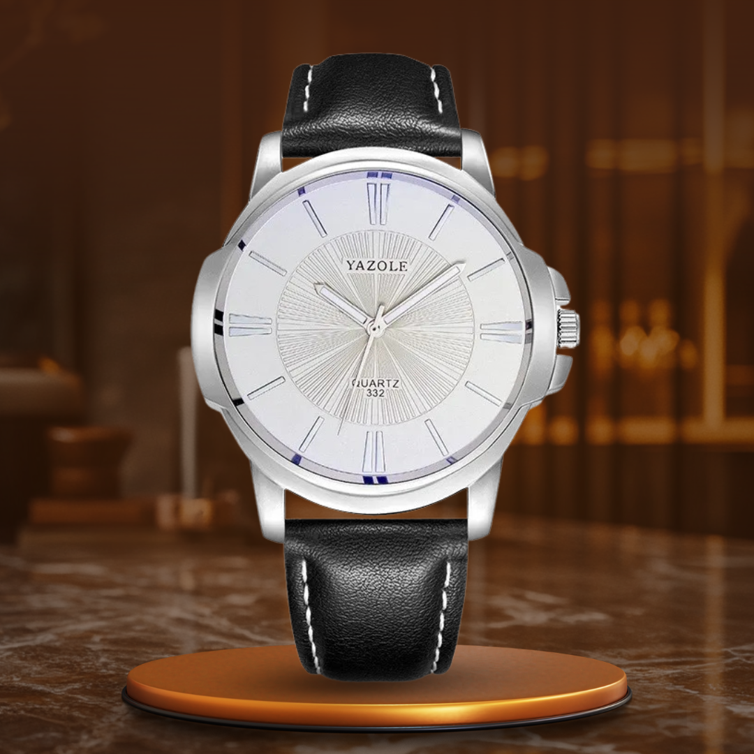 Harry Melbourne® - Luxurious Blue Glass Leather Watch