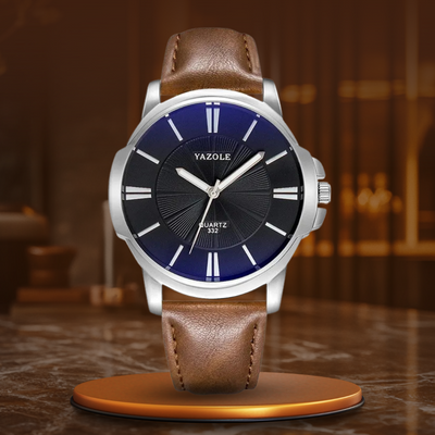 Harry Melbourne® - Luxurious Blue Glass Leather Watch