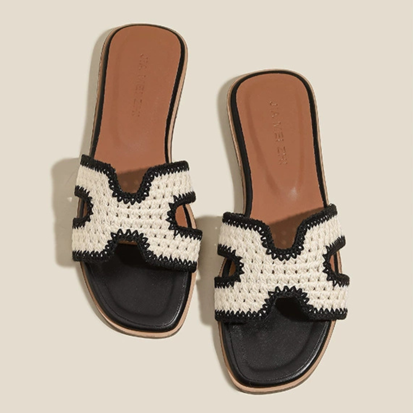 Elise | Raffia-Detail Sandals