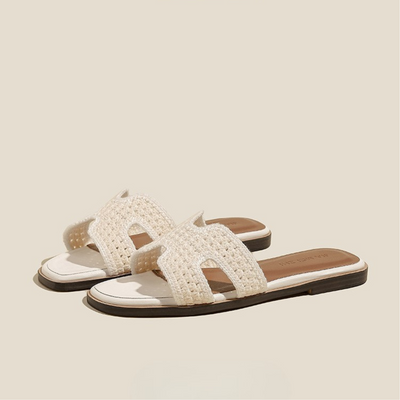 Elise | Raffia-Detail Sandals