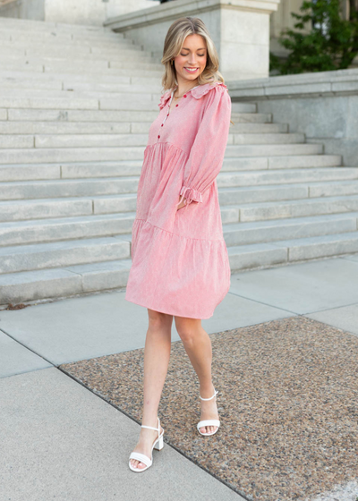 LENA - Macie Red Gingham Dress