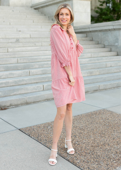 LENA - Macie Red Gingham Dress