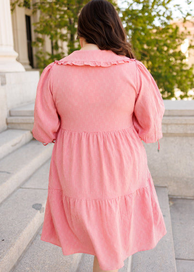 LENA - Macie Red Gingham Dress