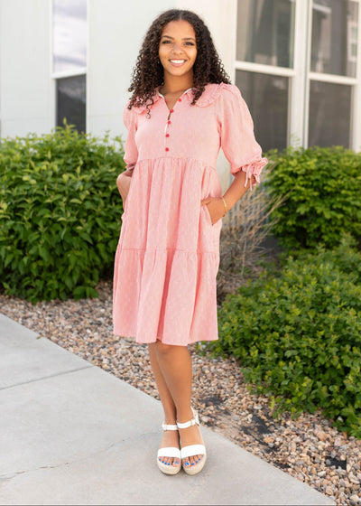 LENA - Macie Red Gingham Dress