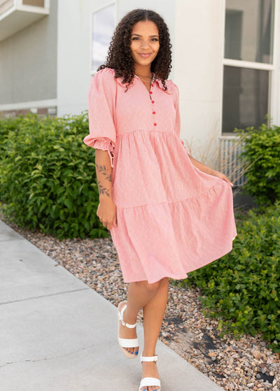 LENA - Macie Red Gingham Dress