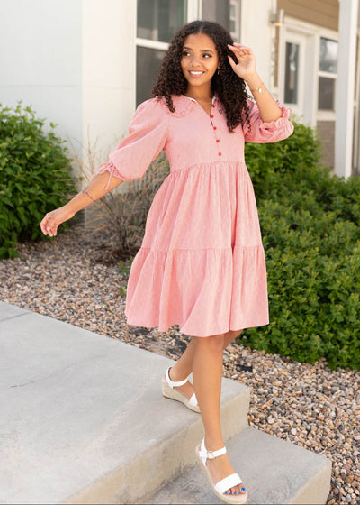 LENA - Macie Red Gingham Dress