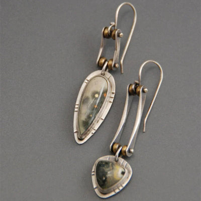 Antique" asymmetric earrings