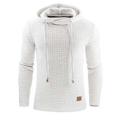 Men’s Hooded Sweatshirt – Slim Fit – Waffle Knit – Ribbed Cuffs – Casual Wear