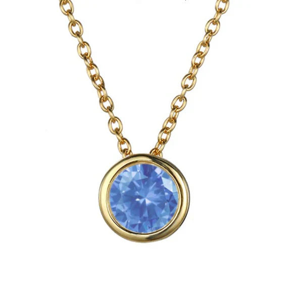 Lunaria Gemmara Birthstone Necklace | Gold 18k
