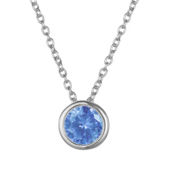 Lunaria Gemmara Birthstone Necklace | White Gold 18k