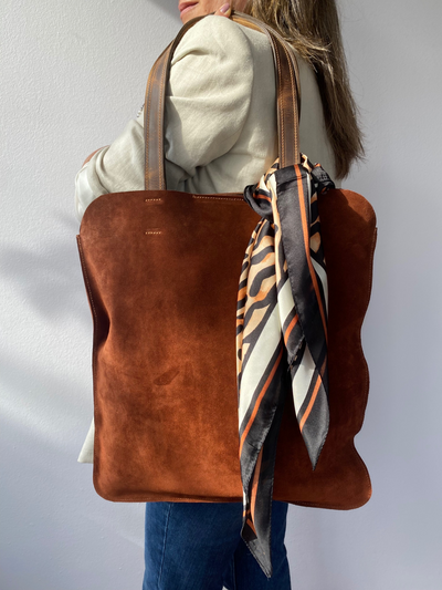 Suede Leather Tote Bag
