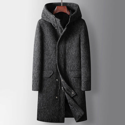 Vespero Lungo – Hooded Wool Overcoat