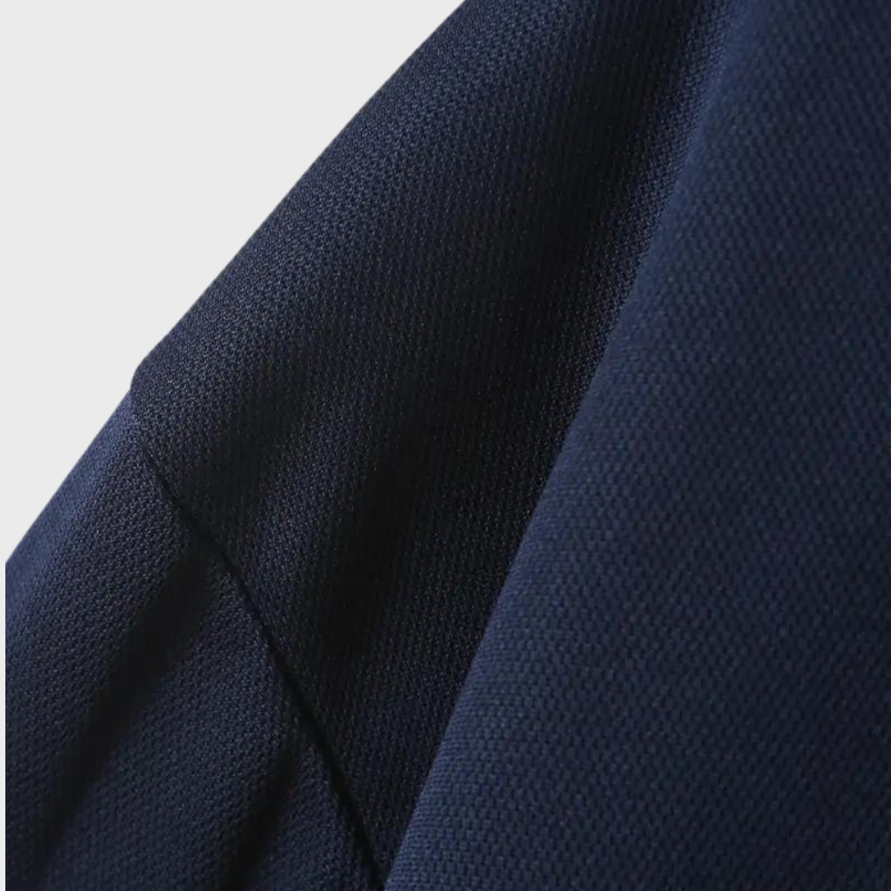 Avencea - Long Sleeve Polo Shirt with Collar