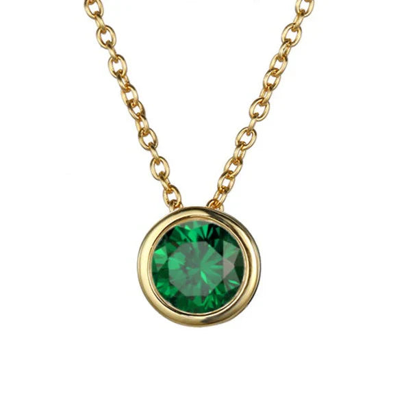 Lunaria Gemmara Birthstone Necklace | Gold 18k