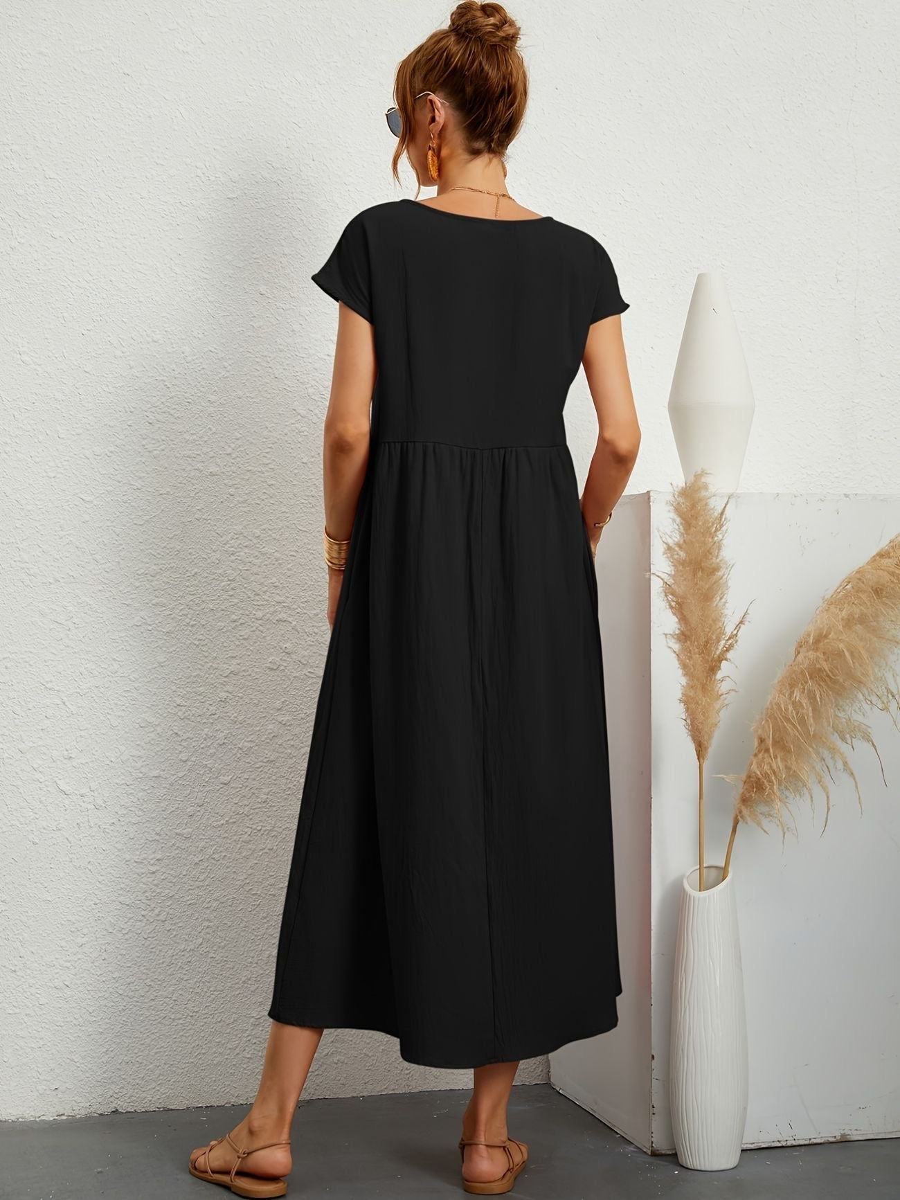 Kimber - Casual O-Neck Midi Dress
