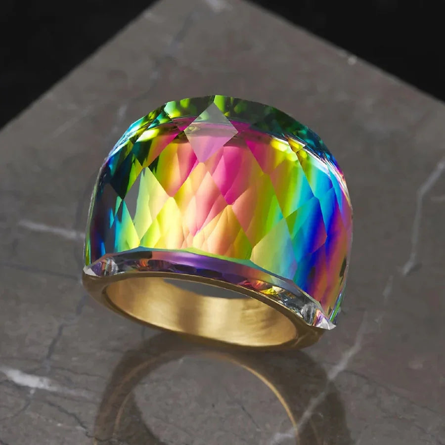 Lustrous Spectrum Ring | Gold 18k