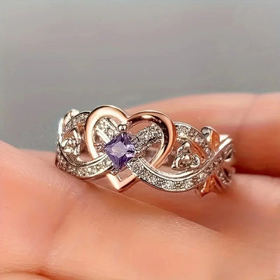 Violetheart Gold & Silver Ring | Mixed Gold 18k