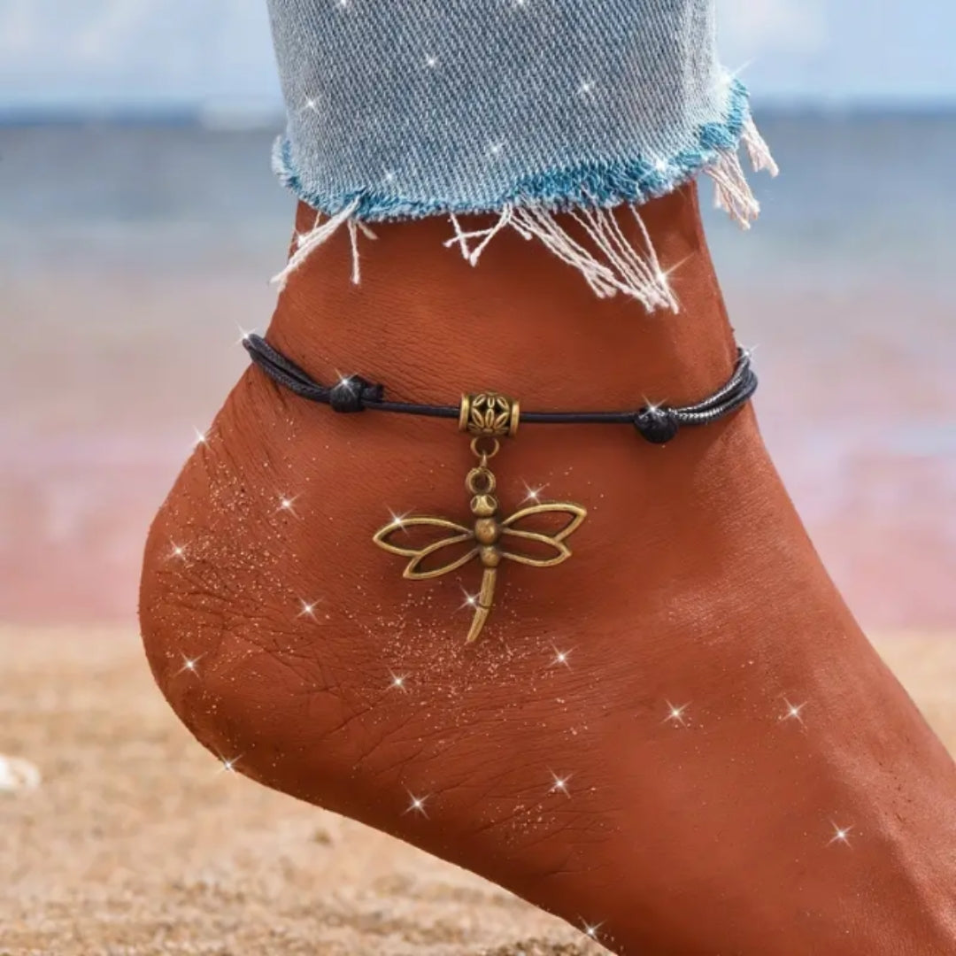 Dragonfly Golden Ankle Bracelet