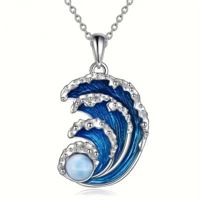 Silver Bright Wave Necklace