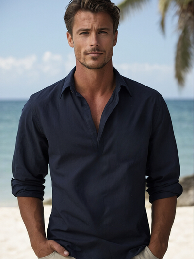 Men's Cozy Shirt - Breathable, Lightweight, Casual Beachwear