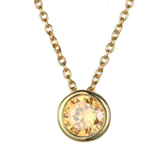 Lunaria Gemmara Birthstone Necklace | Gold 18k