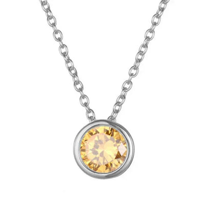 Lunaria Gemmara Birthstone Necklace | White Gold 18k