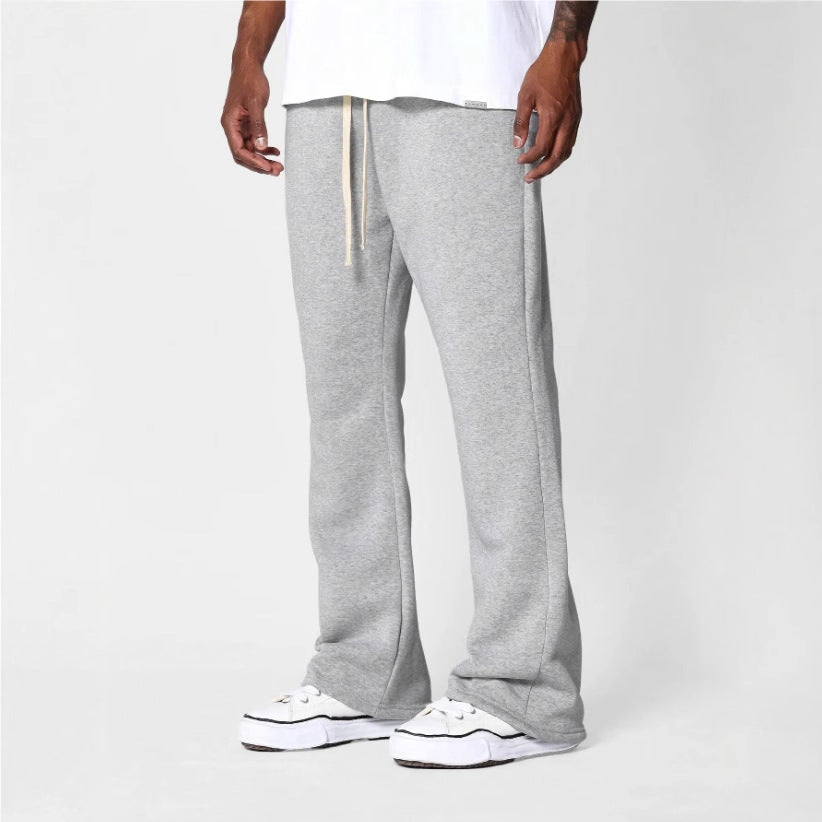 Men’s Sweatpants – Cotton Fleece – Relaxed Fit – Flared Leg – Drawstring Waist
