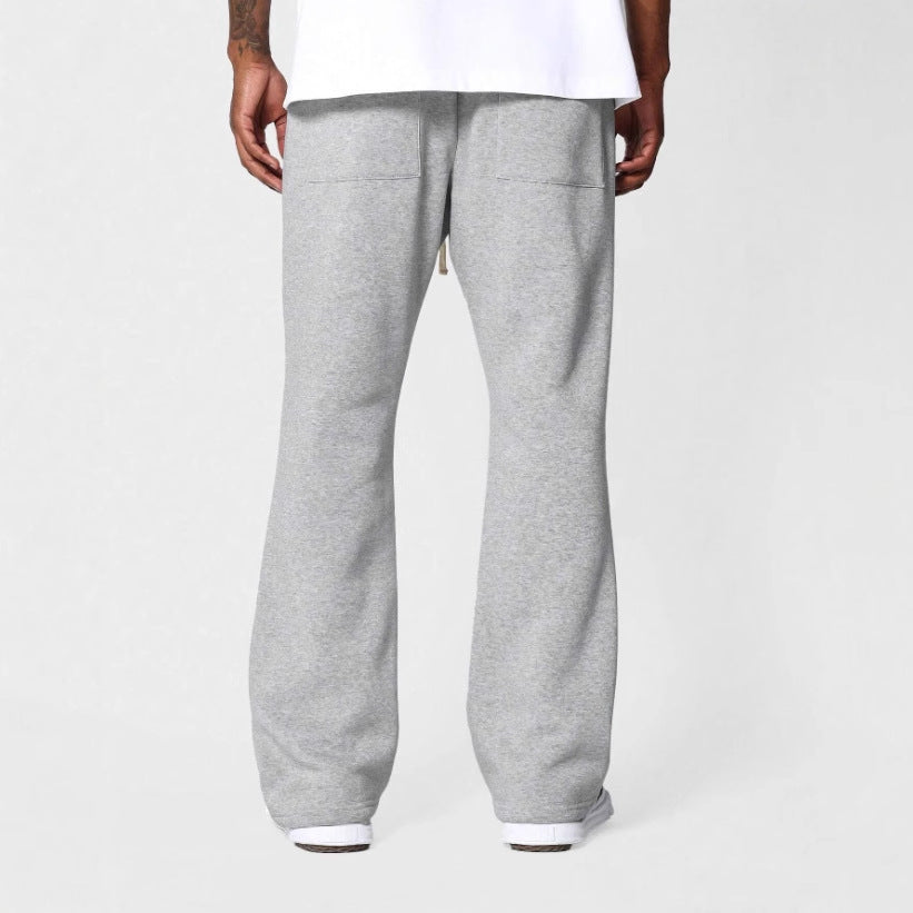 Men’s Sweatpants – Cotton Fleece – Relaxed Fit – Flared Leg – Drawstring Waist