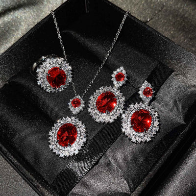 Vespera Aetherin Red Set | White Gold 18k