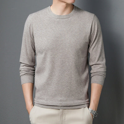 Men’s Crew Neck Sweater – Slim Fit – Cotton Blend Knit – Long Sleeve Casual Style