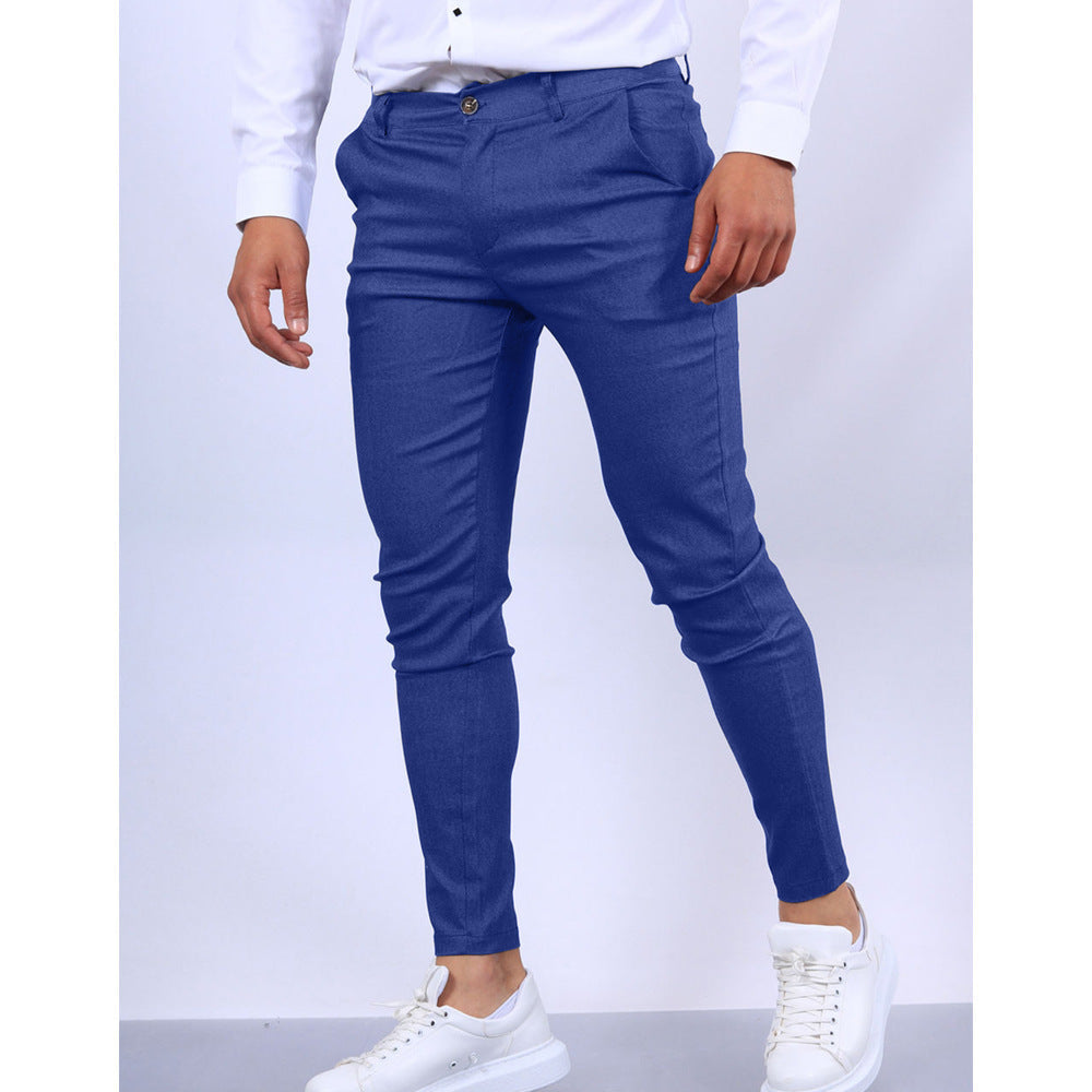 Men’s Tailored Trousers – Slim Fit – Tapered Leg – Breathable Smart Casual Wear