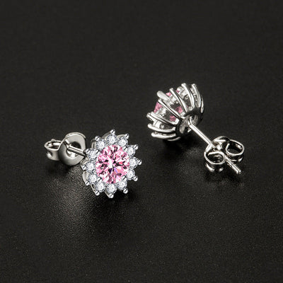 Sunlit Muse Earrings Pink | White Gold 18k