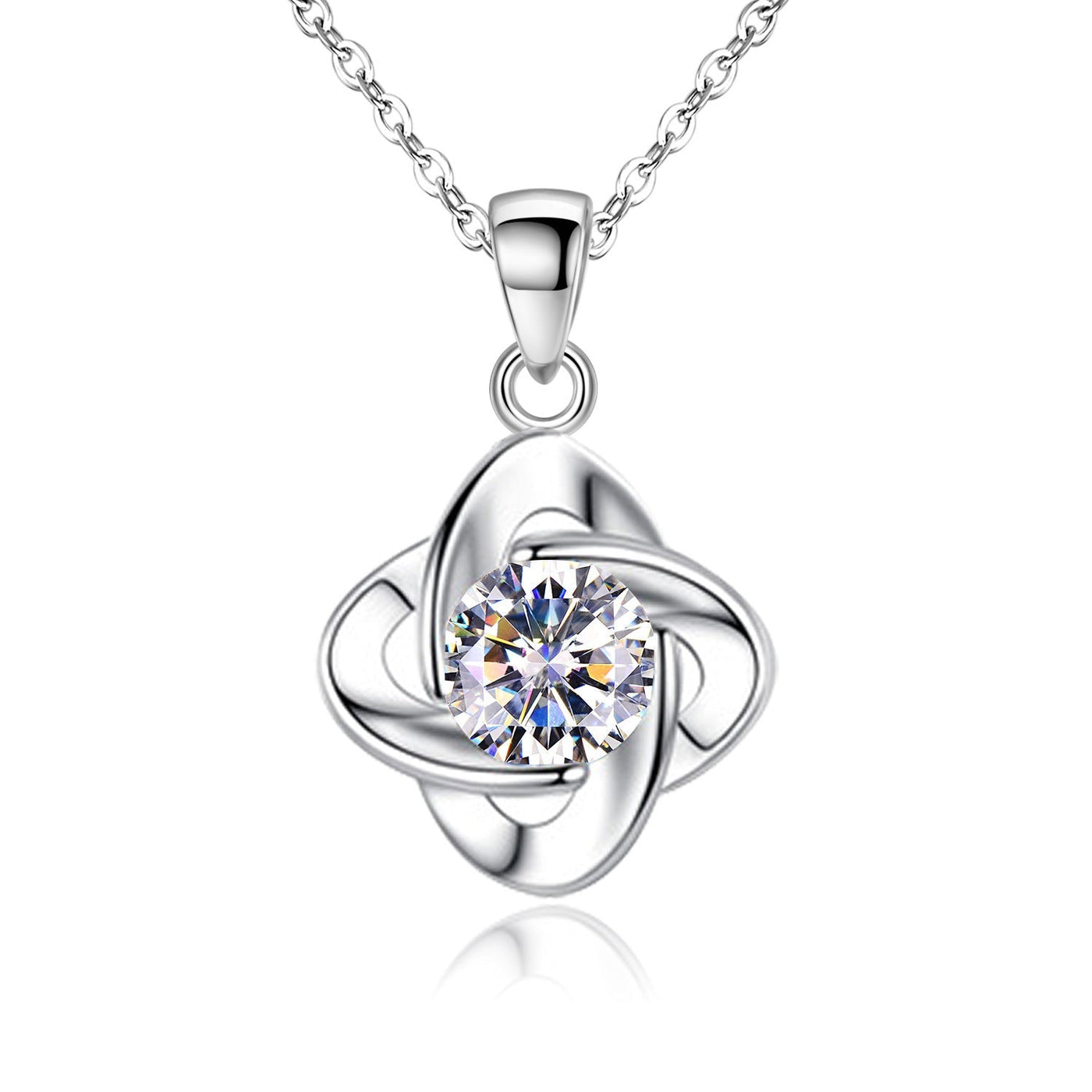 Seren Clover Loop Set | White Gold 16k