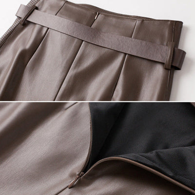 Vella Sheepskin Leather Skirt