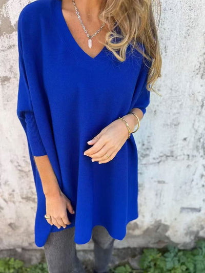 Leona™ | Relaxed V-Neck Knit Tunic