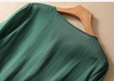 Niesha™ | Cotton and Linen Embroidered Dress