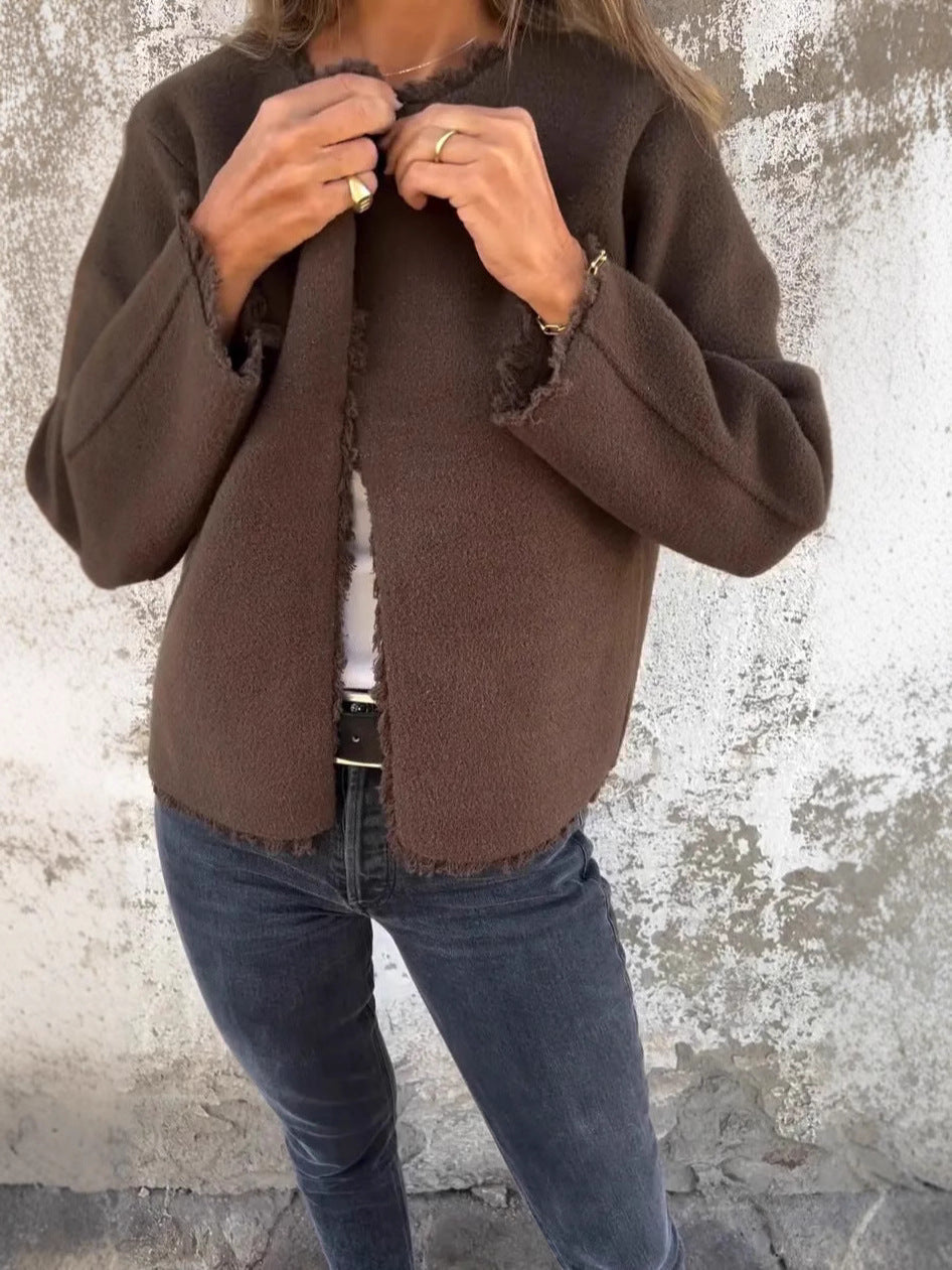 NORTHLINE STUDIO | RAW-EDGE SHORT JACKET