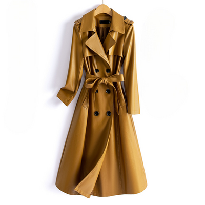 Heliana Leather Trench Coat