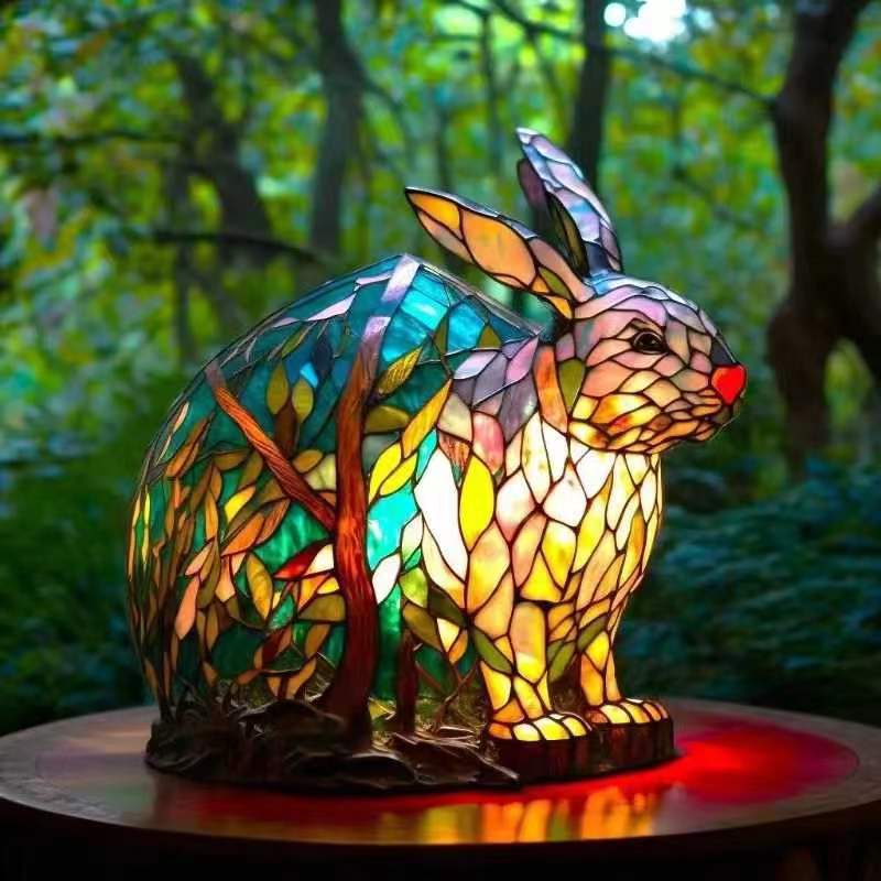 Lapinou | Colored Glass Rabbit-Shaped Lamp Magisk