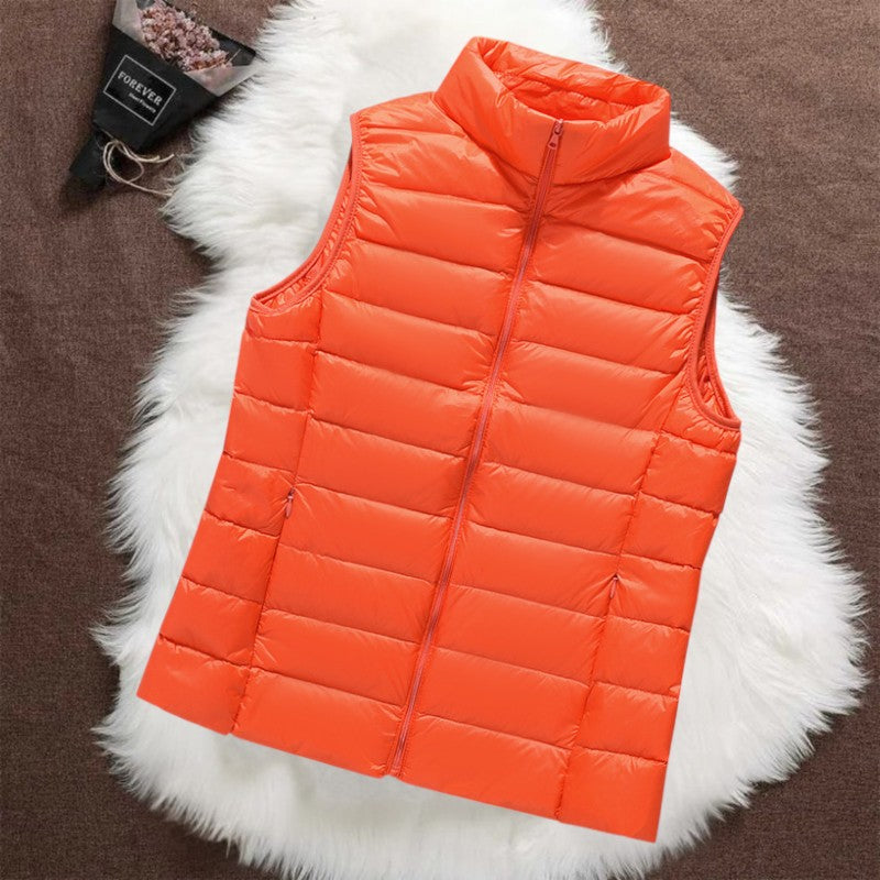 THE ELARA PUFFER VEST | ORANGE