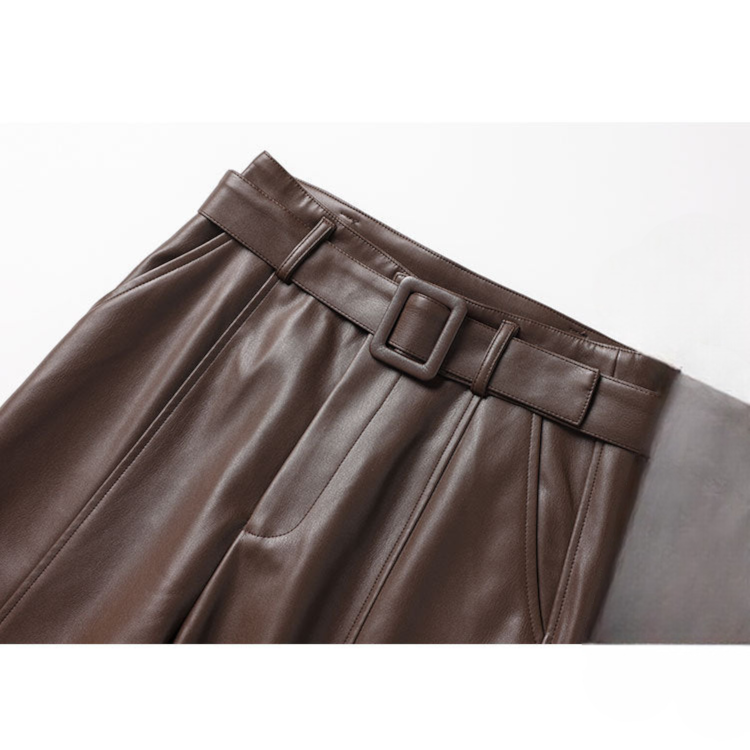 Serrano Belted Leather Pants