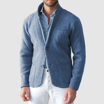 Men’s Blazer – Slim Fit – Wool Blend – Notched Lapel – Two-Button Casual Style