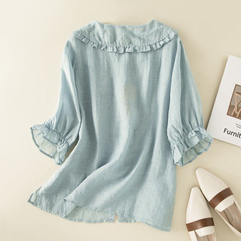 ELLA LINEN BLOUSE