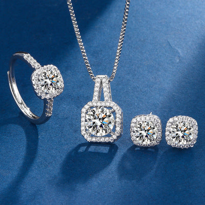 Aria Square Radiant Set | White Gold 16k